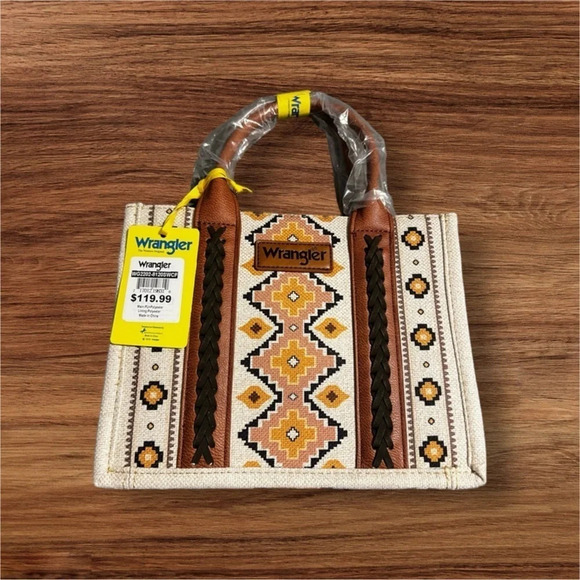 ⭐️NWT⭐️ Wrangler Tote for Women Aztec Top Handle Satchel Purse Boho Shou… - Picture 3 of 9